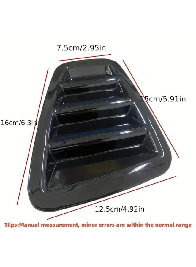 غطاء المصباح الخلفي الأسود اللامع ملصق زخرفي لـ Fiat 500 Abarth 595 695 2016-2024 - Image 2